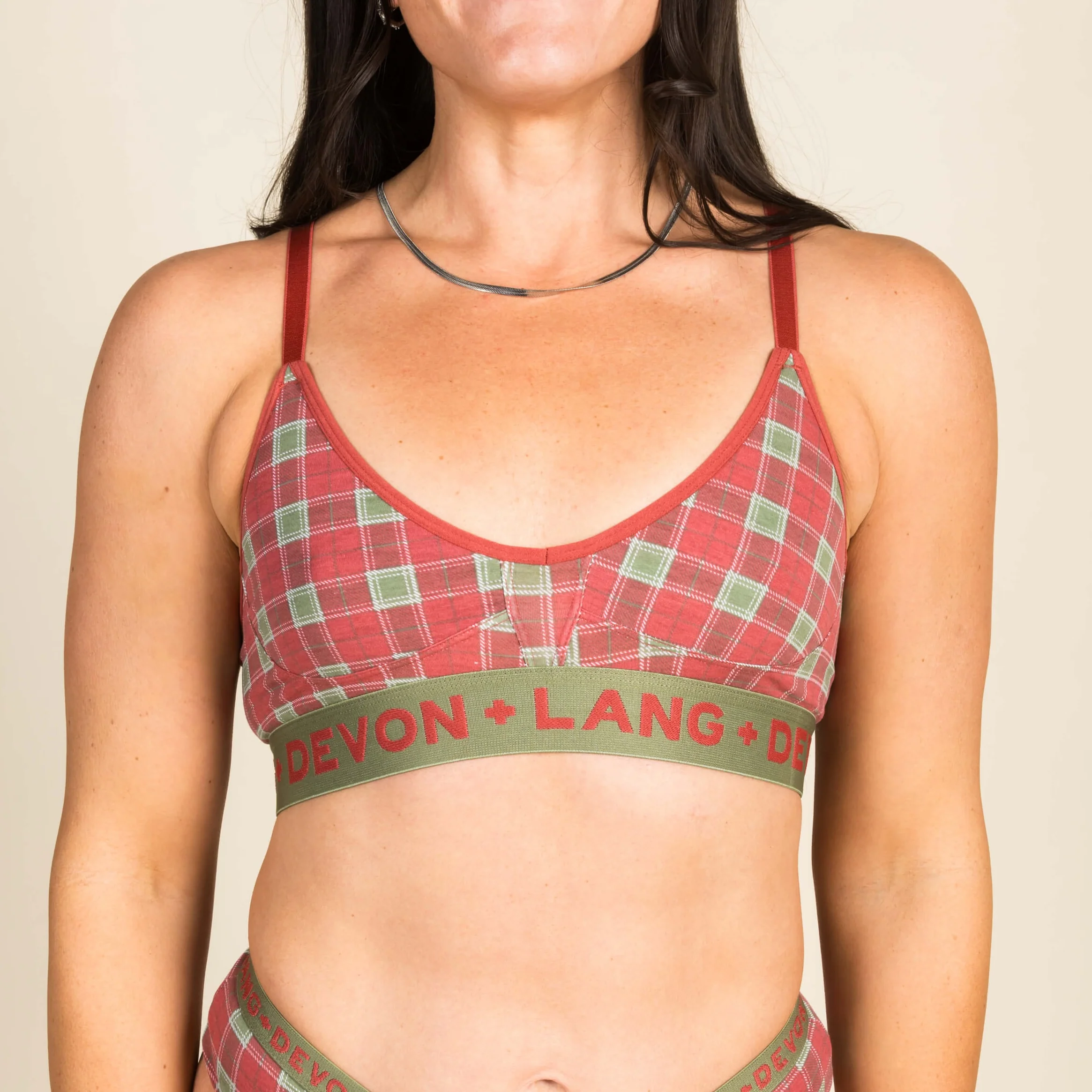Originals Bria Bralette - Vintage Tartan - Image 3