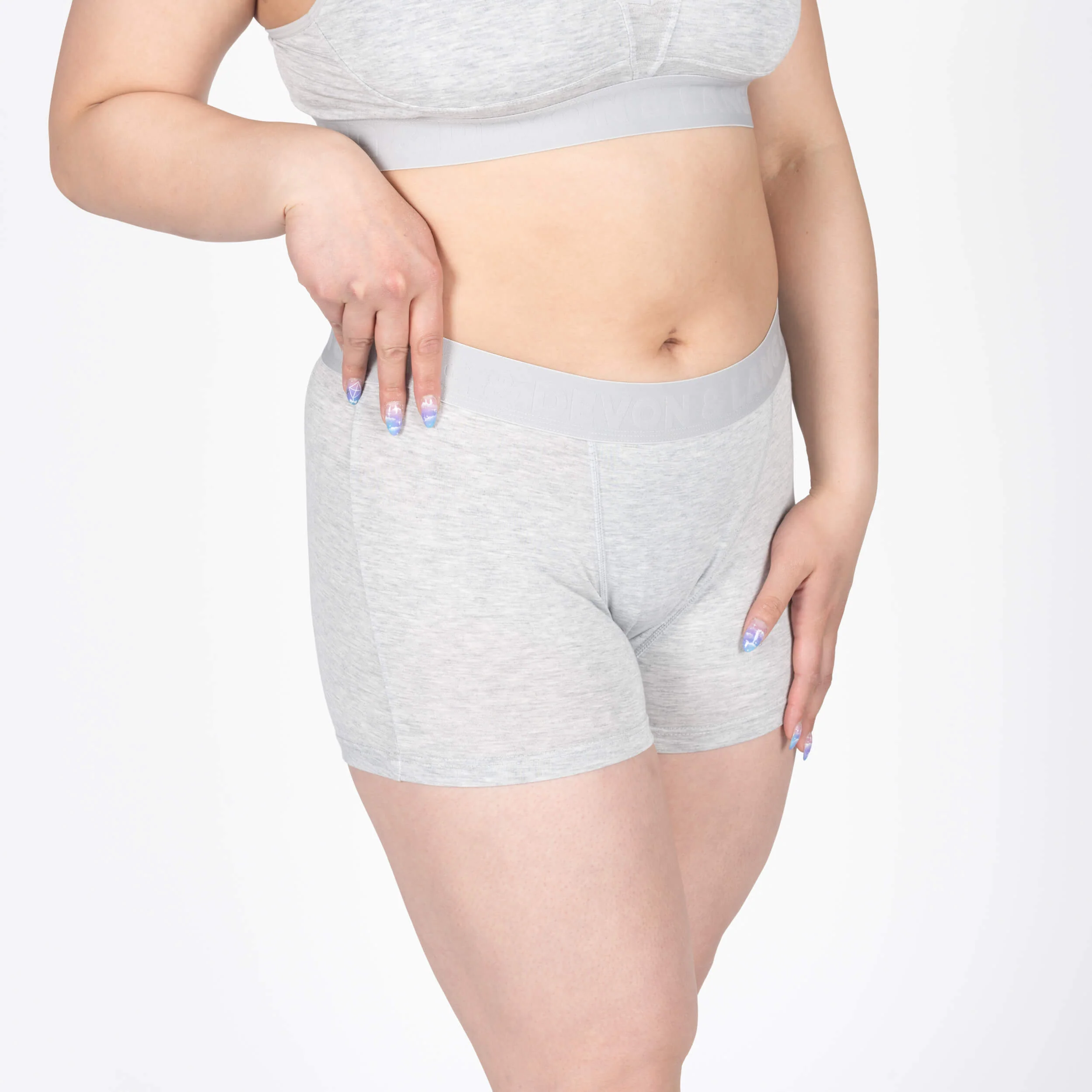 Bria Women's Boyshort - Heather Grey - Image 2
